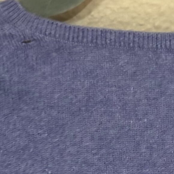 Charter Club 100% Cashmere Crewneck Sweater XL — Periwinkle (Lavender Blue) - Picture 5 of 12